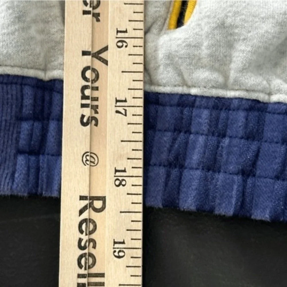Urban Outfitters Womens Cropped Bomber Colorblock Jacket M Gray‎ Navy Gold Y2K